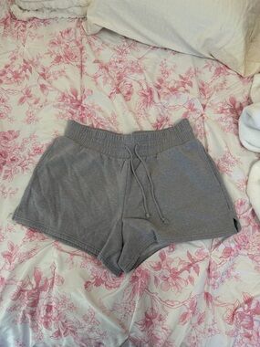 wild fable Gray Ribbed Waistband Knit Athletic Shorts